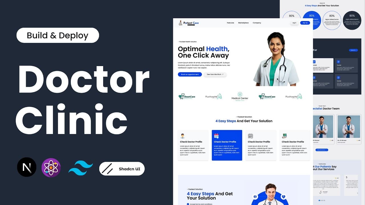 Doctor Health Care Website - Healthcare project screenshot
