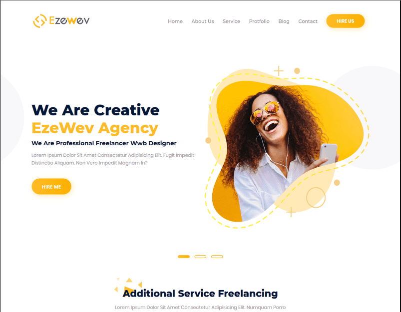 EzeWez Agency Website - Agency project screenshot
