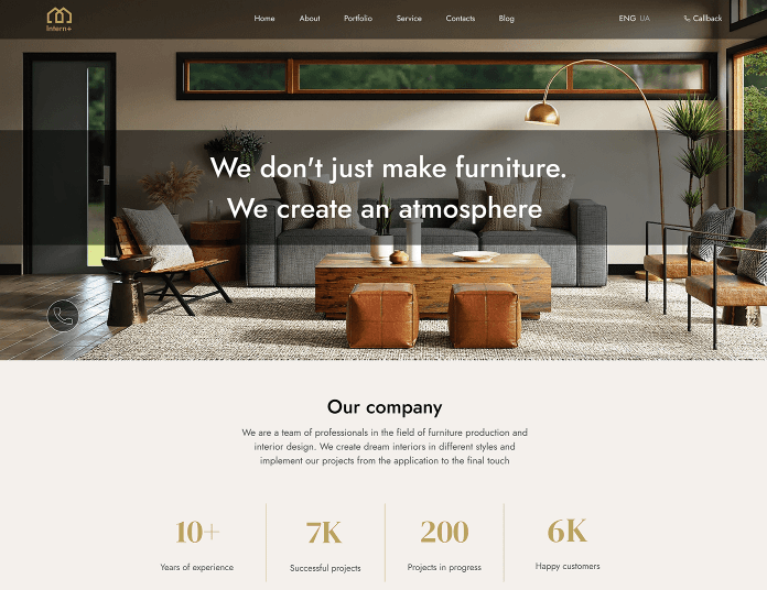 Furniture Website - E-commerce project screenshot