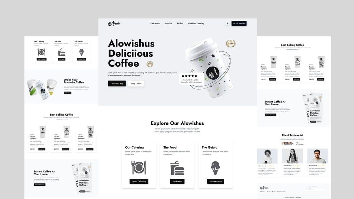 Coffee Shop Website - Food project screenshot