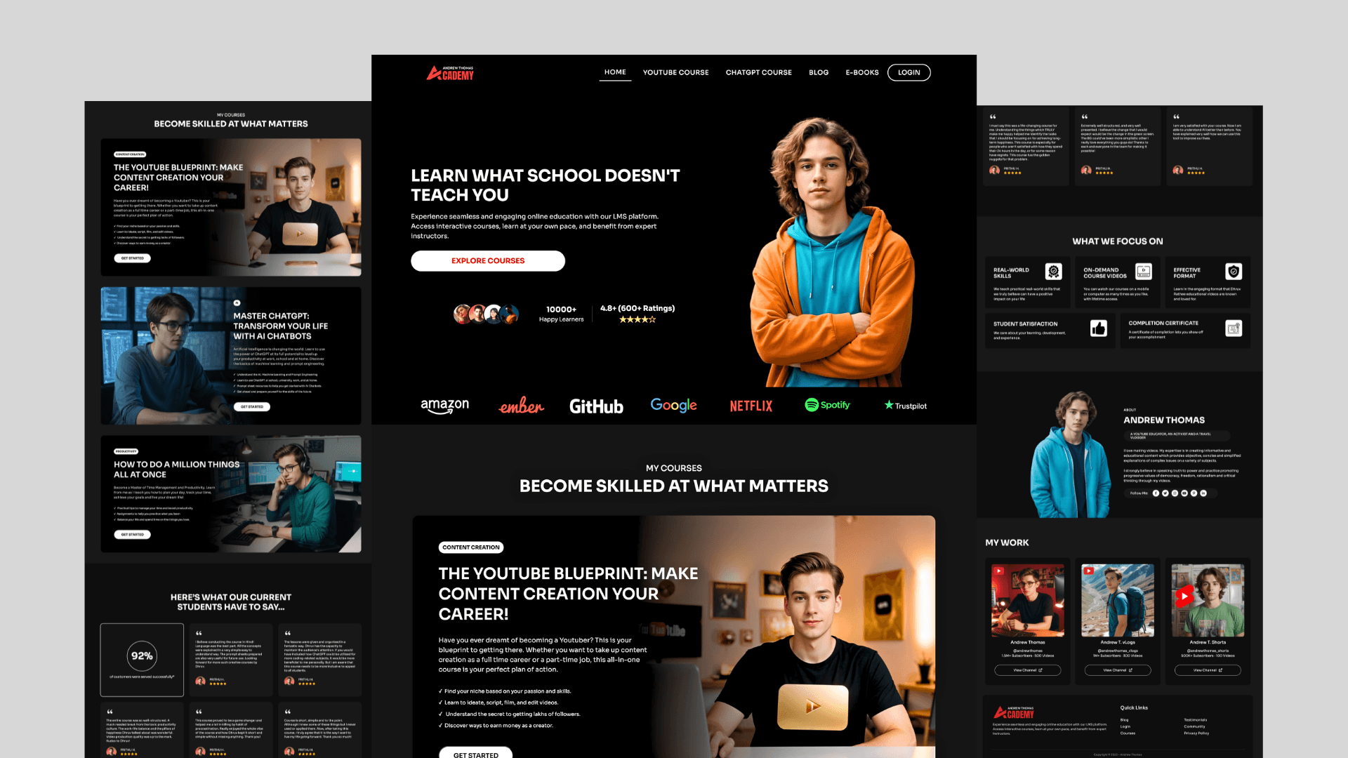 Durav Rathee Website - Course Selling project screenshot