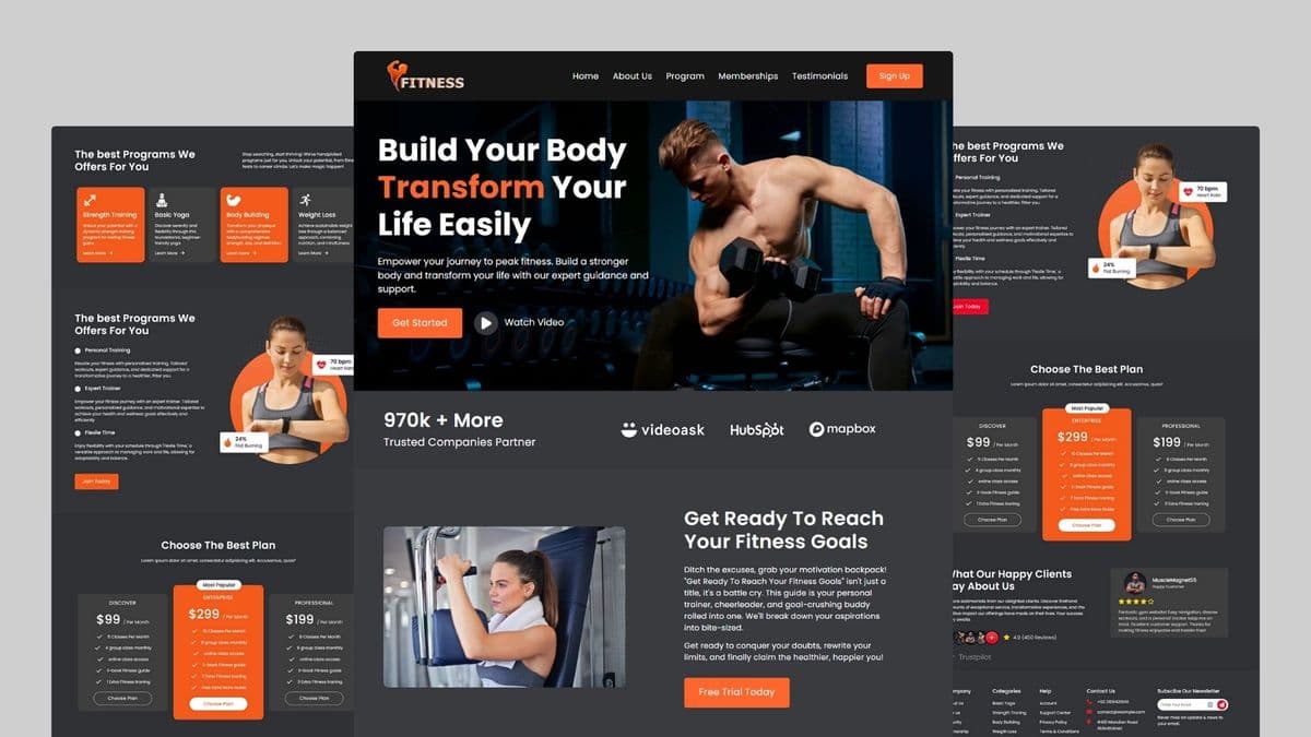 Gym & Fitness Website - Health & Fitness project screenshot